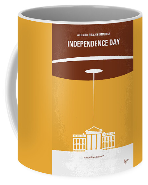 Independence Day Coffee Mug featuring the digital art No249 My INDEPENDENCE DAY minimal movie poster by Chungkong Art