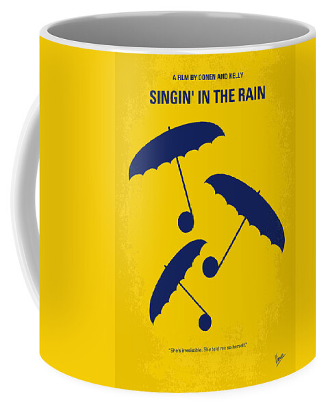 Singin In The Rain Coffee Mug featuring the digital art No254 My SINGIN IN THE RAIN minimal movie poster by Chungkong Art