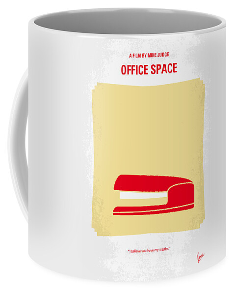 Office Space Coffee Mug featuring the digital art No255 My OFFICE SPACE minimal movie poster by Chungkong Art