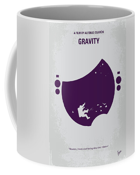 Gravity Coffee Mug featuring the digital art No269 My Gravity minimal movie poster by Chungkong Art