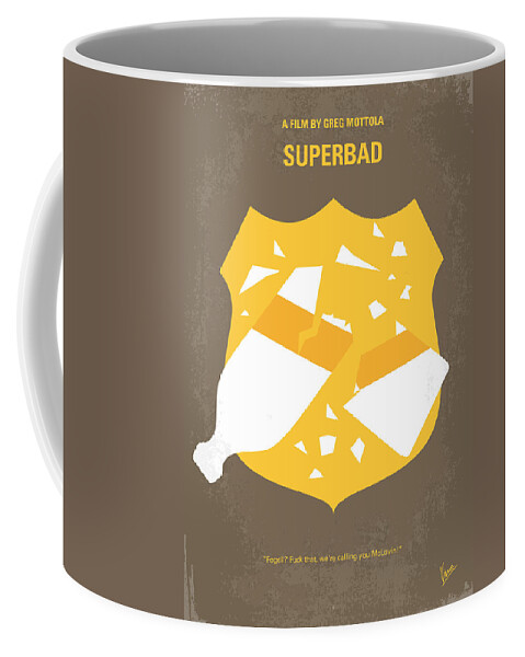 Superbad Coffee Mug featuring the digital art No315 My Superbad minimal movie poster by Chungkong Art