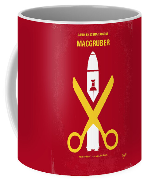 Macgruber Coffee Mug featuring the digital art No317 My MacGruber minimal movie poster by Chungkong Art