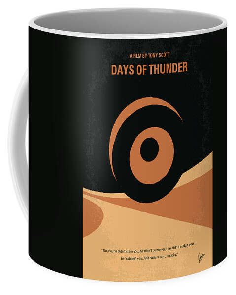 Days Of Thunder Coffee Mug featuring the digital art No332 My DAYS OF THUNDER minimal movie poster by Chungkong Art