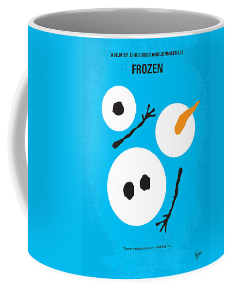 Frozen Coffee Mug featuring the digital art No396 My Frozen minimal movie poster by Chungkong Art