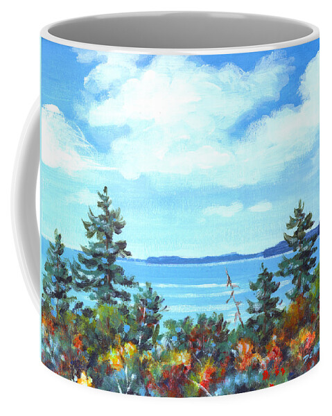 North Coffee Mug featuring the painting North Sky Sketch by Richard De Wolfe