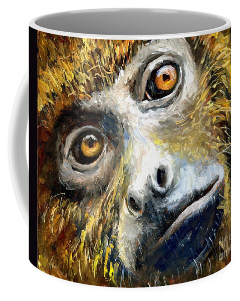 Monkey Coffee Mug featuring the painting Northern Brown Howler Monkey by Virginia Potter