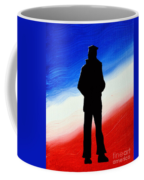 Non Sibi Sed Patriae Coffee Mug featuring the painting Not Self But Country by Alys Caviness-Gober