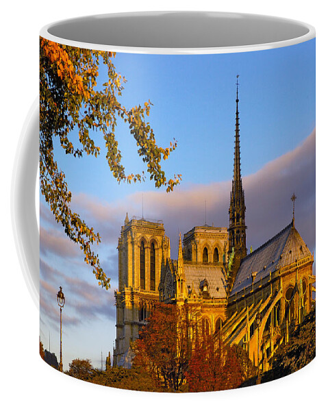 Paris Coffee Mug featuring the photograph Notre Dame Sunrise by Mick Burkey