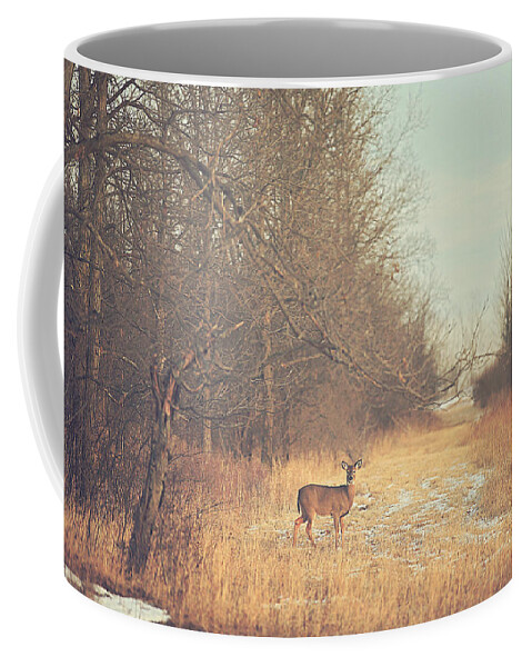 November Coffee Mug featuring the photograph November Deer by Carrie Ann Grippo-Pike