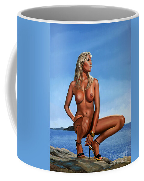 Paul Meijering Coffee Mug featuring the painting Nude Blond Beauty by Paul Meijering