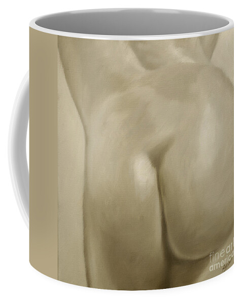 Nude Coffee Mug featuring the painting Nude study VII by John Silver