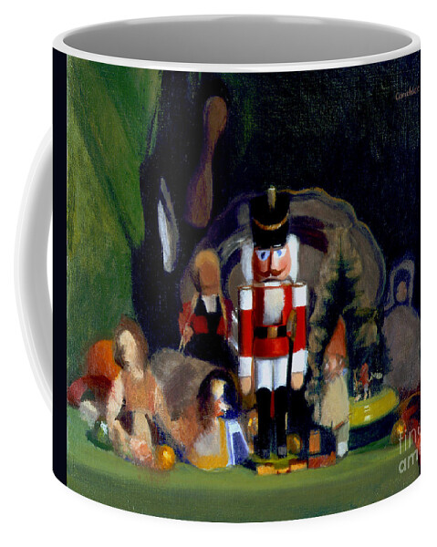 Still Life Coffee Mug featuring the painting Nutcracker Still Life by Candace Lovely