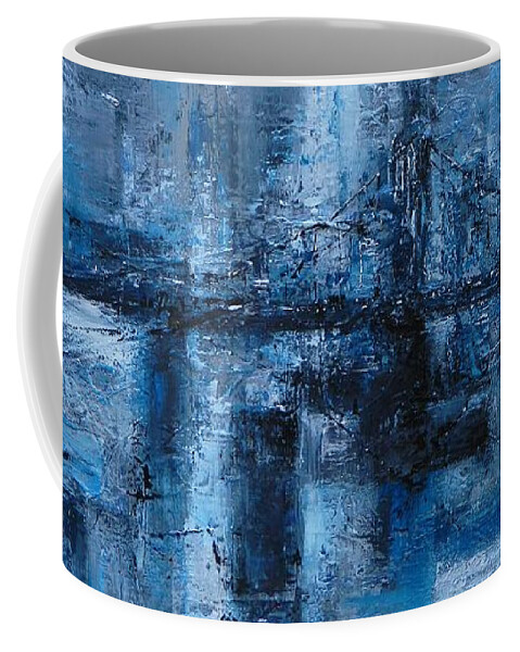 Nyc Coffee Mug featuring the painting NY State of Mind by Dan Campbell