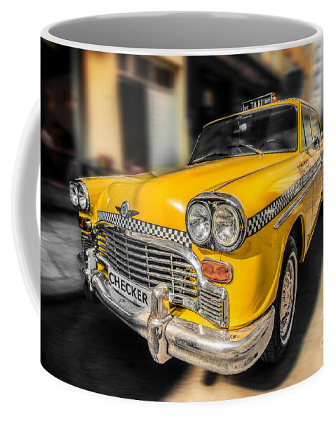 Nyc Coffee Mug featuring the photograph NYC - Checker -yellow by Hannes Cmarits