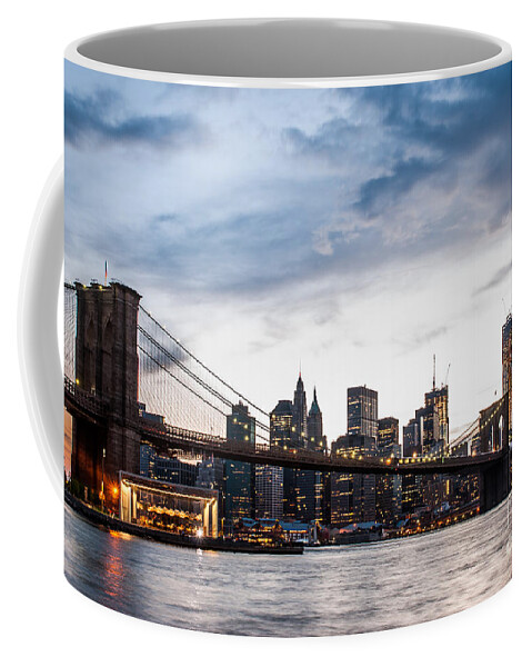 Nyc Coffee Mug featuring the photograph NYC Brooklyn Bridge by Hannes Cmarits