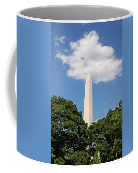 Washington Coffee Mug featuring the photograph Obelisk Rises Into the Clouds by Kenny Glover