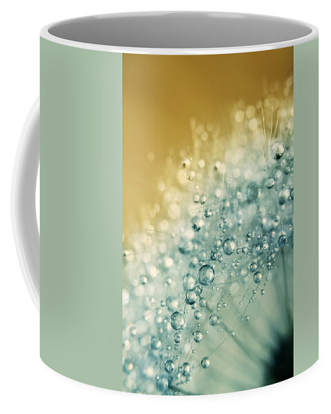 Dandelion Coffee Mug featuring the photograph Ocean Blue Dandy Sparkles by Sharon Johnstone