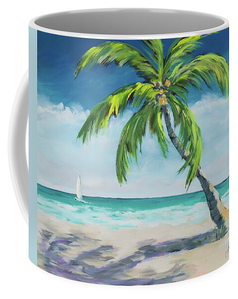 Ocean Coffee Mug featuring the digital art Ocean Breeze I by Julie Derice