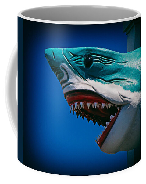 Ocean City Shark Attack Coffee Mug featuring the photograph Ocean City Shark Attack by Bill Swartwout