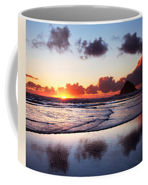 Brookings Coffee Mug featuring the photograph Oceanside Blaze by Darren White