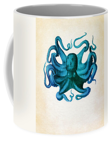 Octopus Coffee Mug featuring the painting Octopus by Vintage