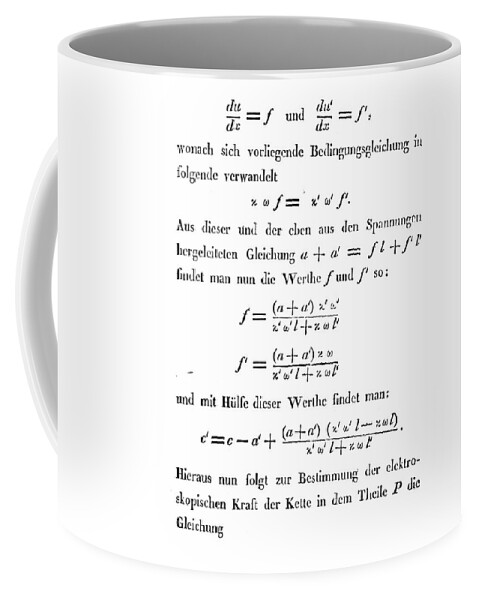 1827 Coffee Mug featuring the painting Ohm's Law, 1827 by Granger