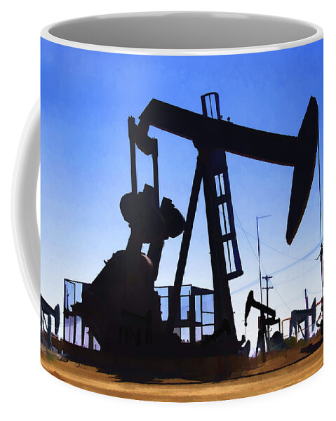 Oil Fields Coffee Mug featuring the photograph Oil Fields by Chuck Staley