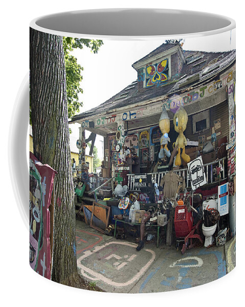 Heidelberg Project Coffee Mug featuring the photograph OJ House 2 by Steven Dunn