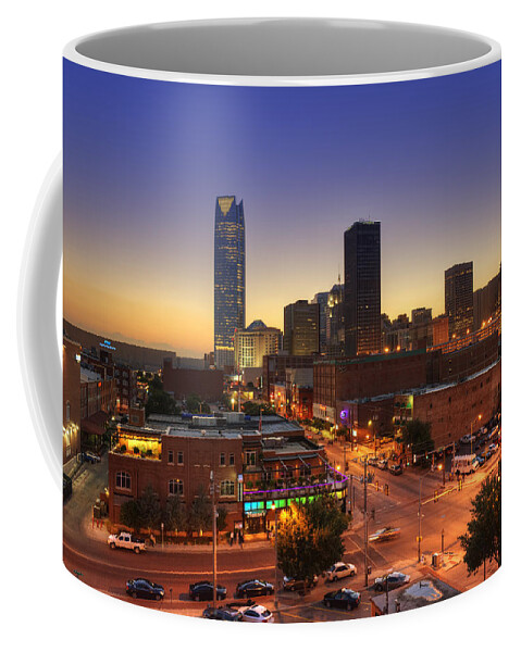 Okc Coffee Mug featuring the photograph Oklahoma City Nights by Ricky Barnard