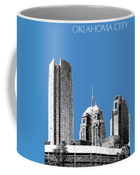 Architecture Coffee Mug featuring the digital art Oklahoma City Skyline - Slate by DB Artist