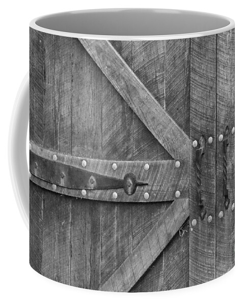 Antique Coffee Mug featuring the photograph Old Barn Door pt 3 by Cindy Manero