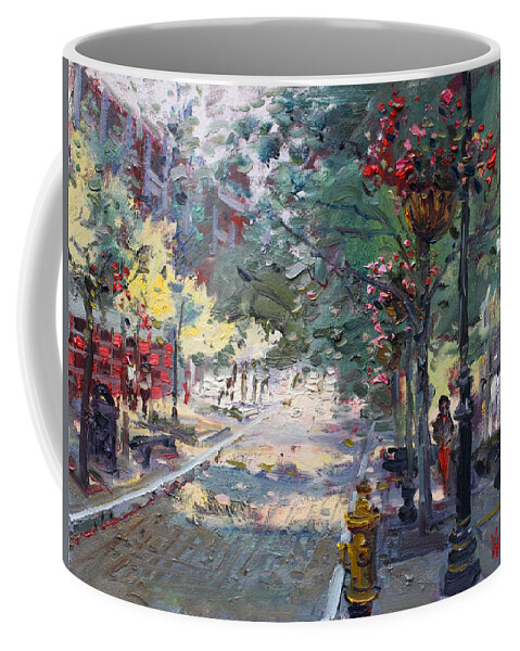 Old Falls St Coffee Mug featuring the painting Old Falls Street by Ylli Haruni