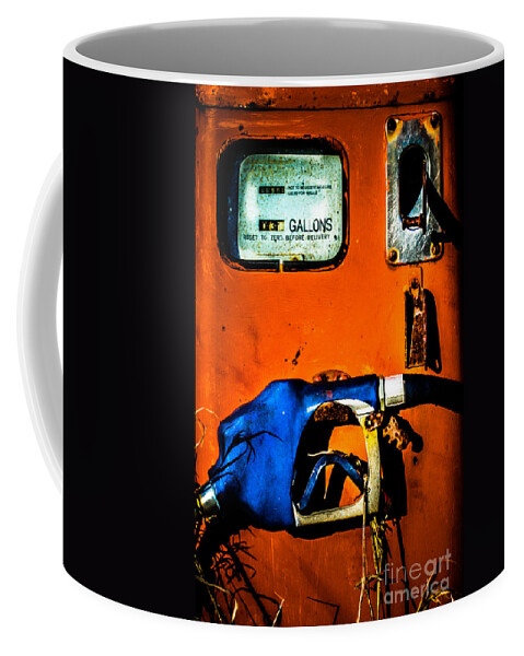 Barn Coffee Mug featuring the photograph Old Farm Gas Pump by Michael Arend