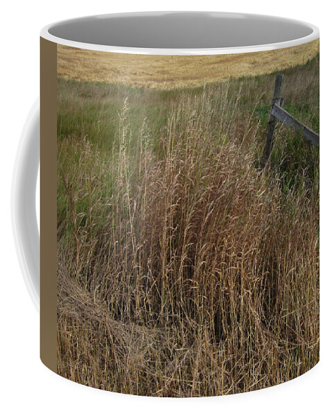 Prairie Coffee Mug featuring the photograph Old Fence Line by Donald S Hall