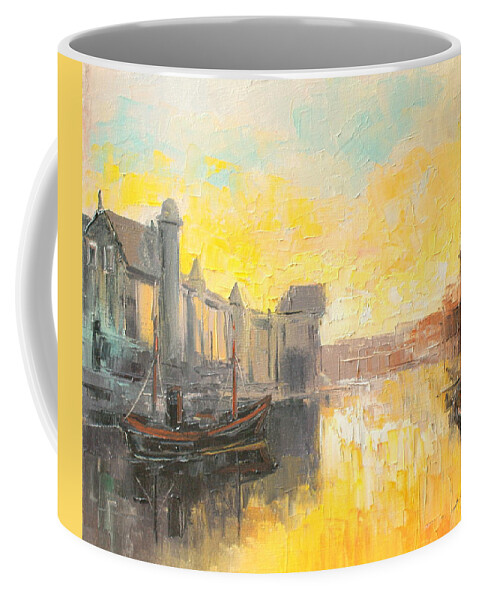 Gdansk Coffee Mug featuring the painting Old Gdansk by Luke Karcz