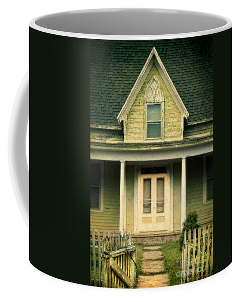 House Coffee Mug featuring the photograph Old House Open Gate by Jill Battaglia