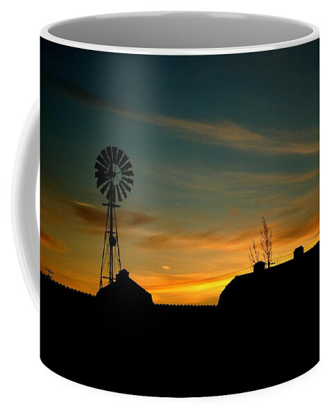 Dakota Coffee Mug featuring the photograph Old MacDonald's Sunrise by Greni Graph