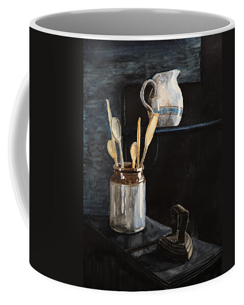 Kitchen Coffee Mug featuring the painting Old Still Life by Masha Batkova