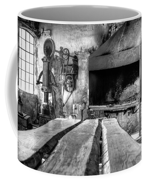 Abandoned Coffee Mug featuring the photograph Old workshop by Alexey Stiop