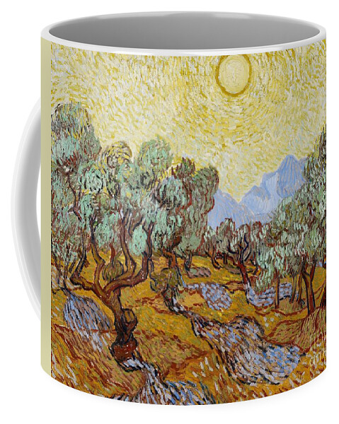 Van Coffee Mug featuring the painting Olive Trees by Vincent Van Gogh