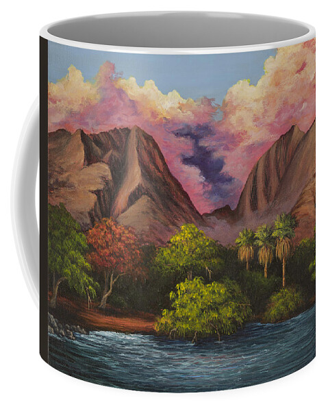 Landscape Coffee Mug featuring the painting Olowalu Valley by Darice Machel McGuire