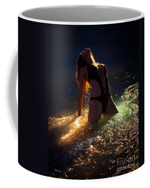Moon Light Swim Coffee Mug featuring the photograph On a Hot Summer Night by Rene Triay FineArt Photos