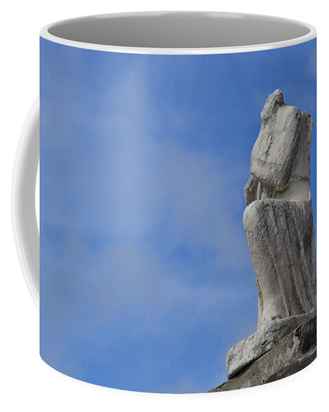 Statue Coffee Mug featuring the photograph On Bended Knee - Color by Nadalyn Larsen