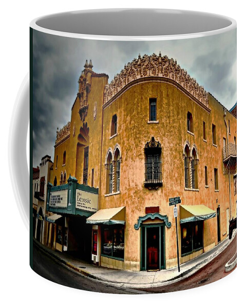 Lensic Performing Arts Center Coffee Mug featuring the photograph On Burro Alley by Diana Angstadt