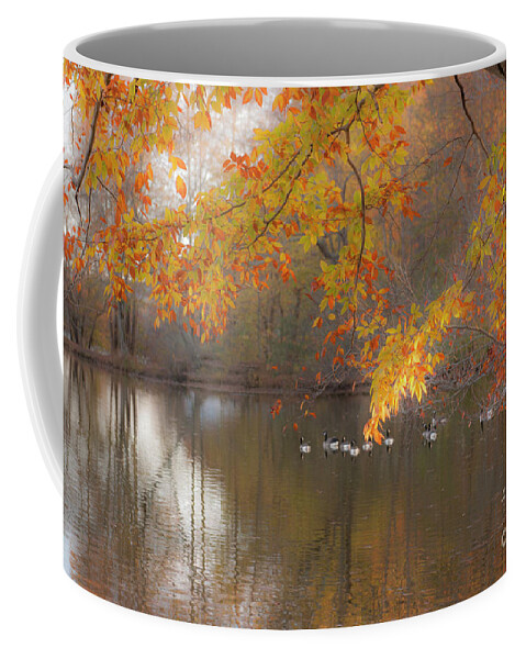 Pond Coffee Mug featuring the photograph Peavefull Pond Reflections by Dale Powell