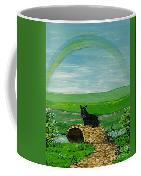 Painting Coffee Mug featuring the painting One Last Look by Margaryta Yermolayeva