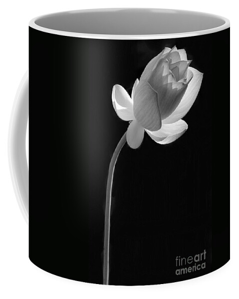  Coffee Mug featuring the photograph One Lotus Bud by Sabrina L Ryan