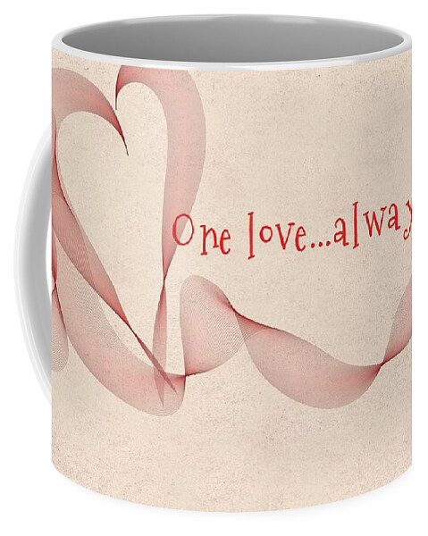 Love Coffee Mug featuring the mixed media One Love by Marian Lonzetta