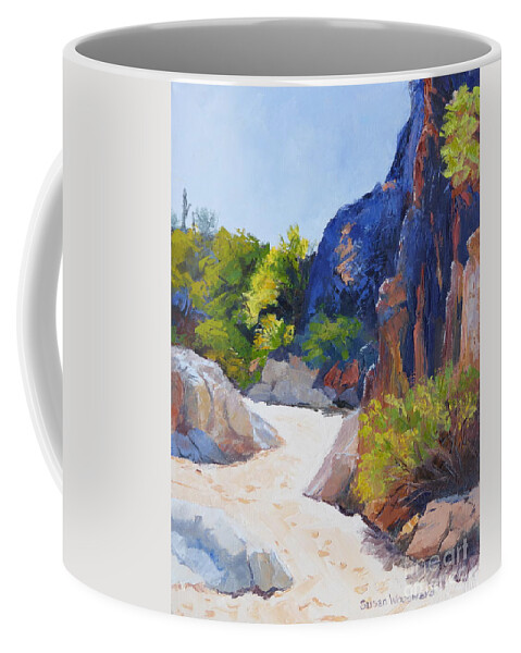 Oil Painting Coffee Mug featuring the painting One Morning at Honey Bee Canyon by Susan Woodward