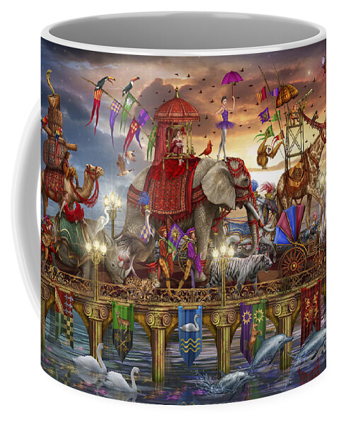 Marching Coffee Mug featuring the digital art One Way Traffic by MGL Meiklejohn Graphics Licensing